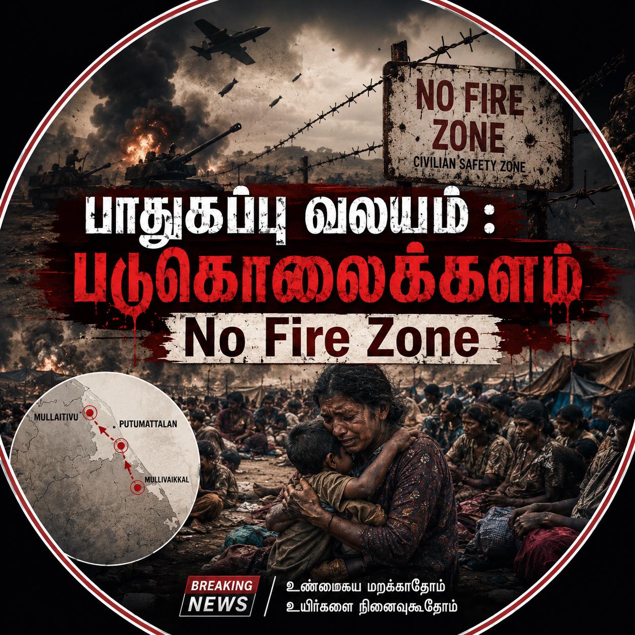 பாதுகாப்பு வலயம் : படுகொலைக்களம் - நிலவன்